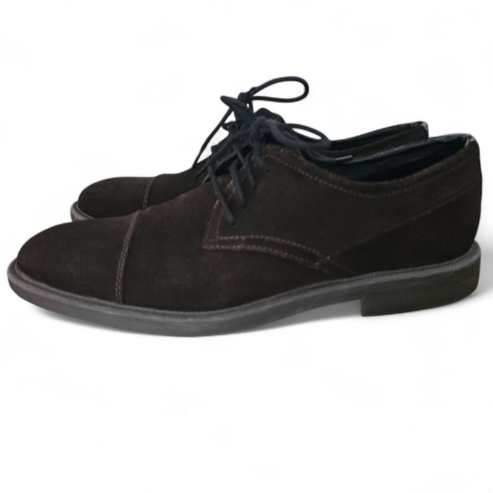 Calvin Klein Upton Suede Oxford Shoes Men 10.5 Brown Business Casual Evening